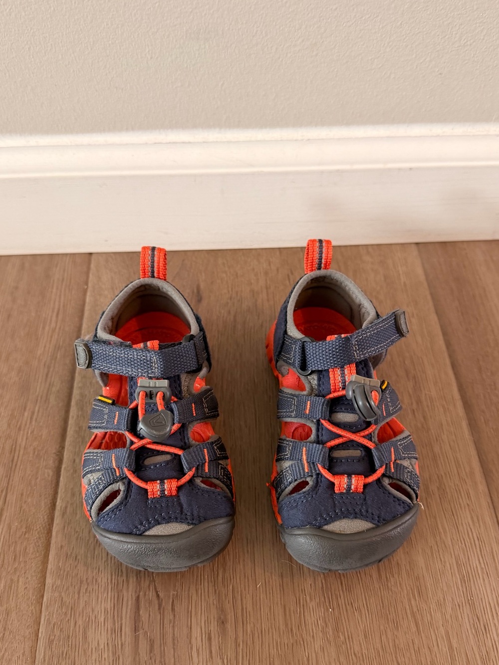 Keen Kids Navy and Orange Closed-Toe Water Shoes